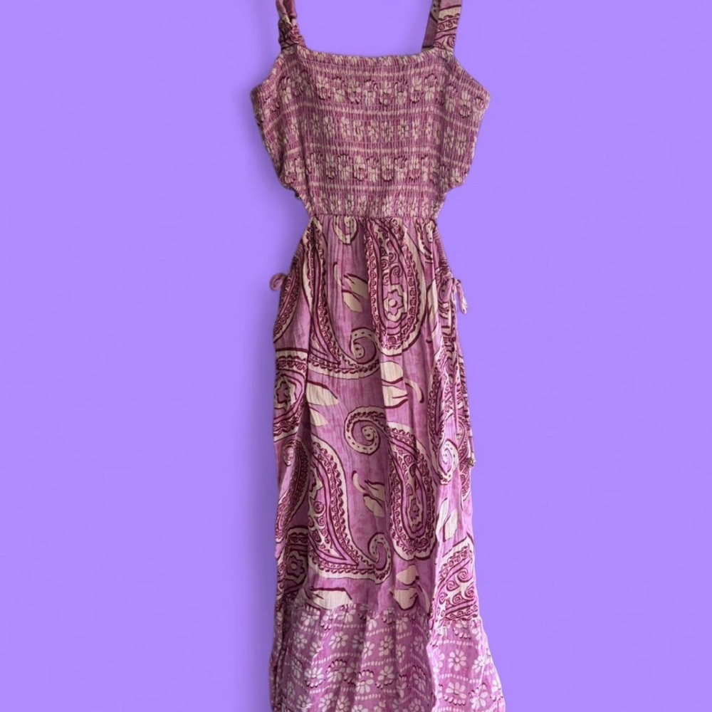 Kohl's Mauve Paisley Maxi Dress